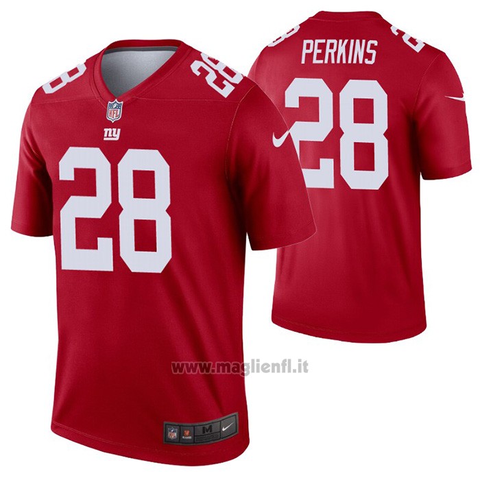 Maglia NFL Legend New York Giants Paul Perkins Inverted Rosso